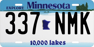MN license plate 337NMK