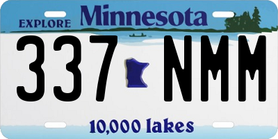MN license plate 337NMM