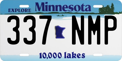 MN license plate 337NMP