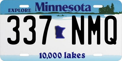 MN license plate 337NMQ