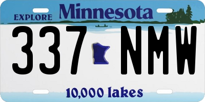 MN license plate 337NMW