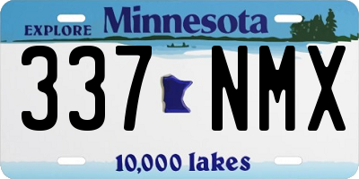MN license plate 337NMX