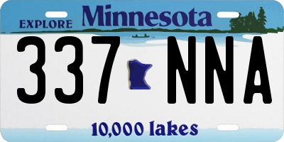 MN license plate 337NNA
