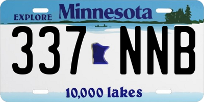MN license plate 337NNB