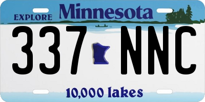 MN license plate 337NNC