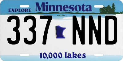 MN license plate 337NND