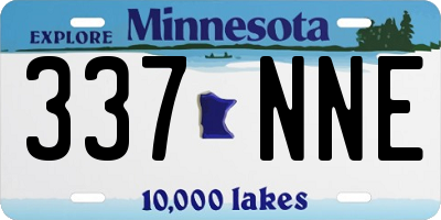 MN license plate 337NNE