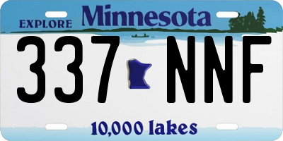 MN license plate 337NNF