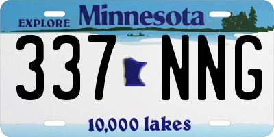 MN license plate 337NNG