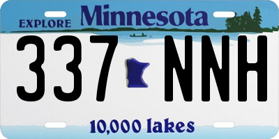 MN license plate 337NNH