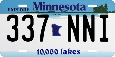 MN license plate 337NNI