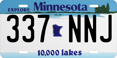 MN license plate 337NNJ