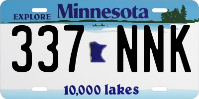 MN license plate 337NNK