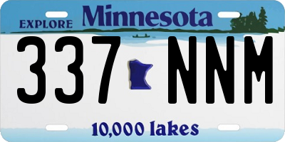 MN license plate 337NNM
