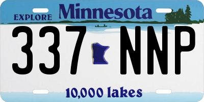 MN license plate 337NNP