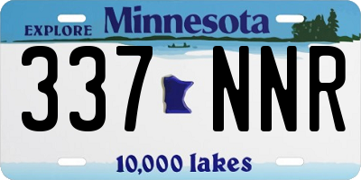 MN license plate 337NNR