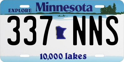 MN license plate 337NNS