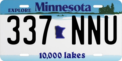 MN license plate 337NNU