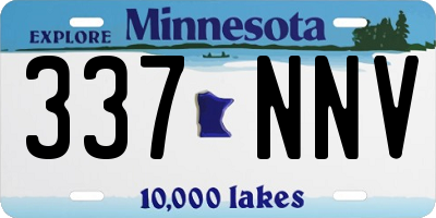 MN license plate 337NNV