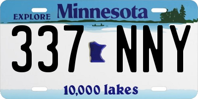 MN license plate 337NNY