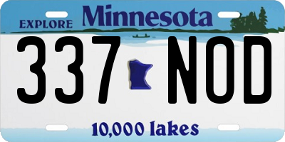 MN license plate 337NOD