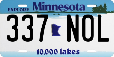 MN license plate 337NOL