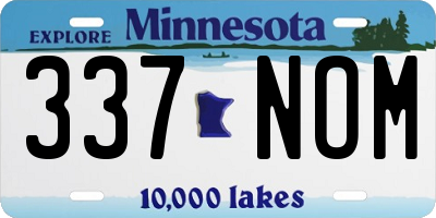 MN license plate 337NOM