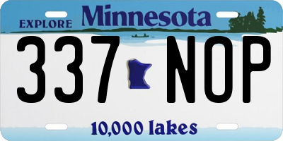 MN license plate 337NOP