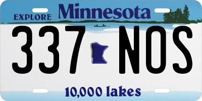 MN license plate 337NOS