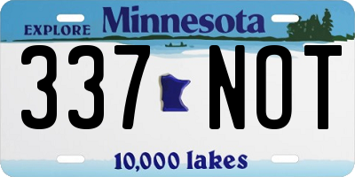 MN license plate 337NOT