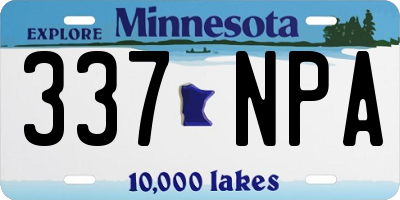 MN license plate 337NPA