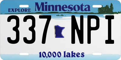 MN license plate 337NPI