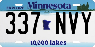 MN license plate 337NVY