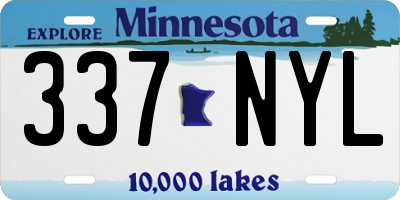 MN license plate 337NYL