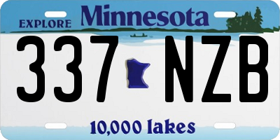 MN license plate 337NZB