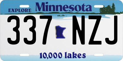 MN license plate 337NZJ