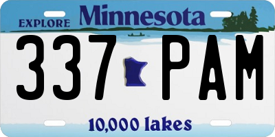 MN license plate 337PAM
