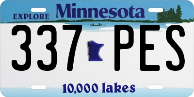 MN license plate 337PES