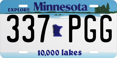 MN license plate 337PGG