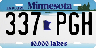 MN license plate 337PGH