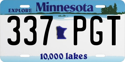 MN license plate 337PGT