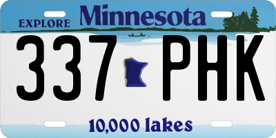 MN license plate 337PHK