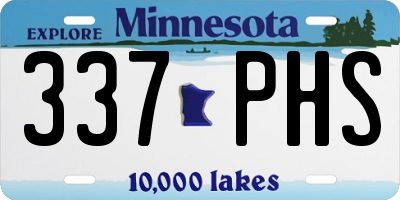 MN license plate 337PHS