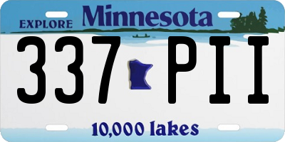 MN license plate 337PII
