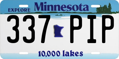 MN license plate 337PIP