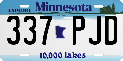 MN license plate 337PJD