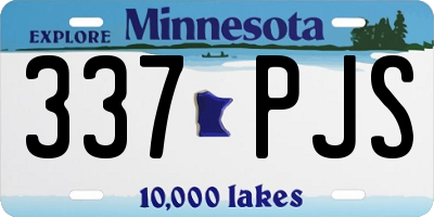 MN license plate 337PJS