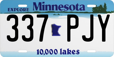 MN license plate 337PJY