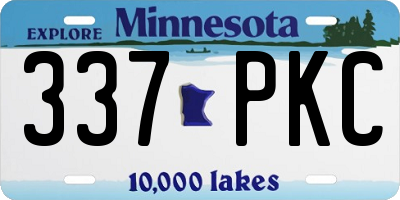 MN license plate 337PKC