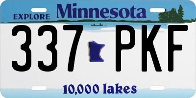 MN license plate 337PKF